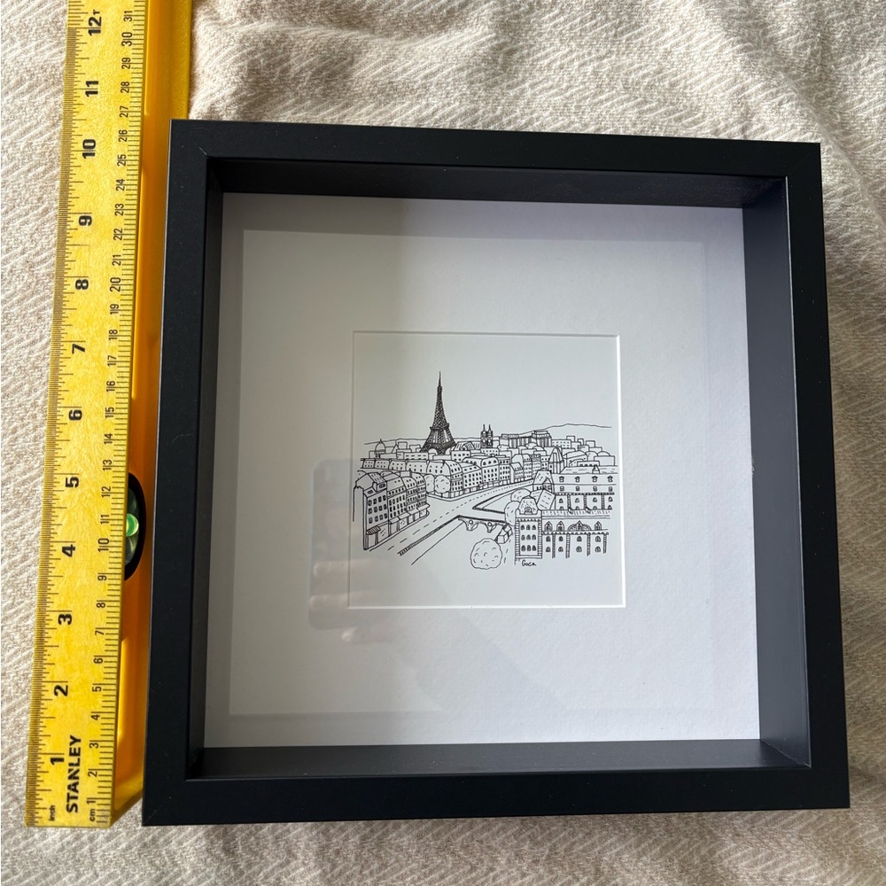 Black Framed Paris Sketch Art